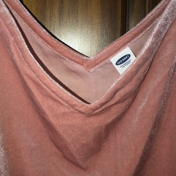 NWT blush Old Navy faux velvet tank top - Picture 2 of 5